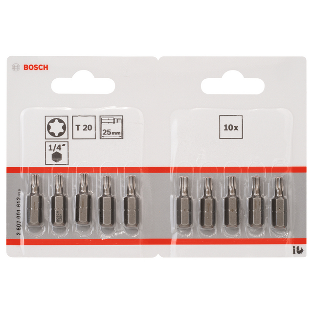 BITS TORX T20 25MM 10P