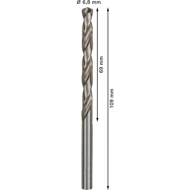 METALLBORR HSS-G 6,8X101MM 10ST