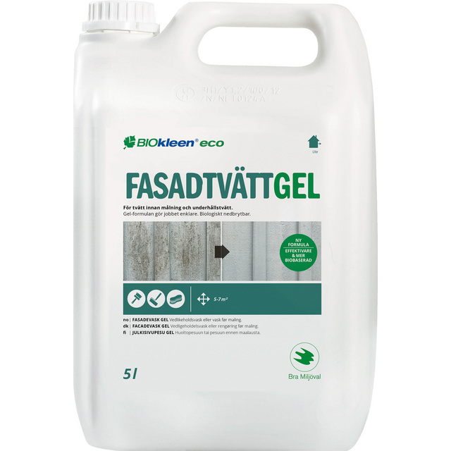 FASADTVÄTT GEL BIOKLEEN ECO 5L | Beijerbygg Byggmaterial