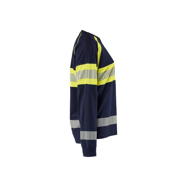 VARSELT-SHIRT 3610 1030 DAM LÅNGÄRM MARINBLÅ/VARSELGUL S | Beijerbygg Byggmaterial