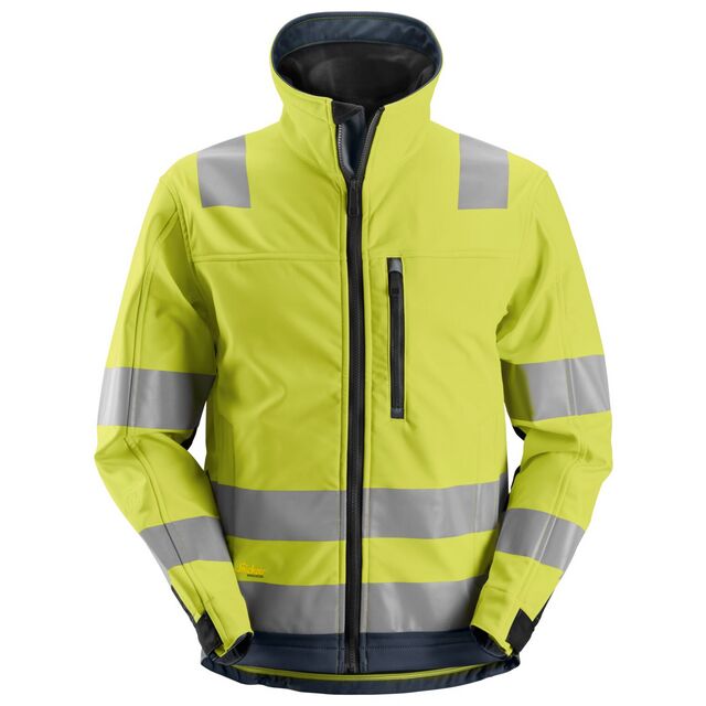 JACKA SOFTSHELL KL 3 AW VARSELGUL/MARIN STL XS