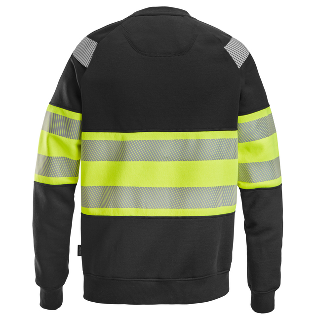 SWEATSHIRT REFLEX KL 1 SVART/VARSELGUL STL M