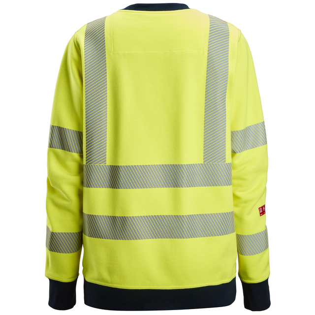 SWEATSHIRT DAM PW HV KL3 VARSELGUL/MARIN STL XXL