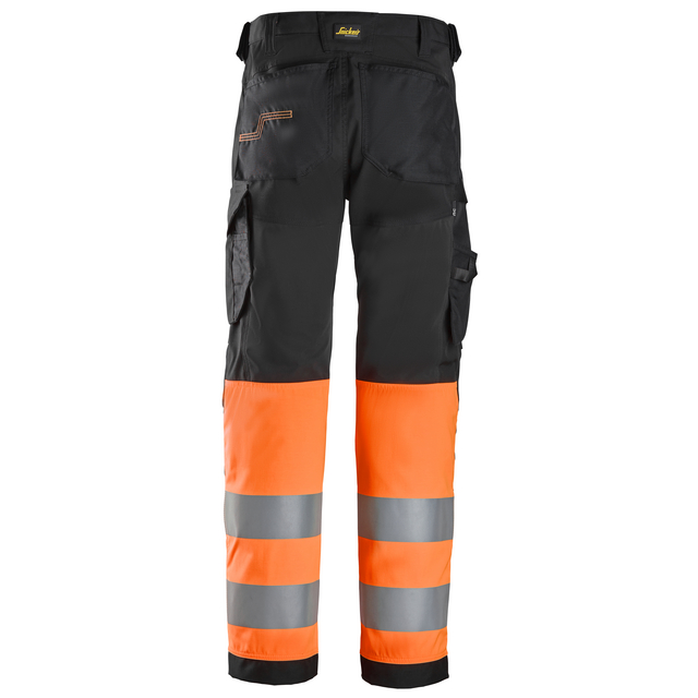 ARBETSBYXA HV KL1 SVART/ORANGE STL 154