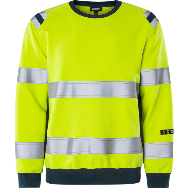 SWEATSHIRT FLAM 7076 SFLH VARSELGUL/MARIN STL S