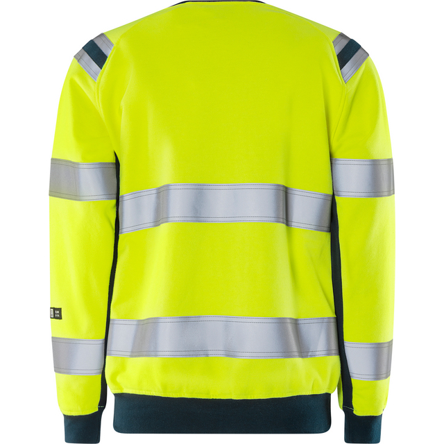 SWEATSHIRT FLAM 7076 SFLH VARSELGUL/MARIN STL S